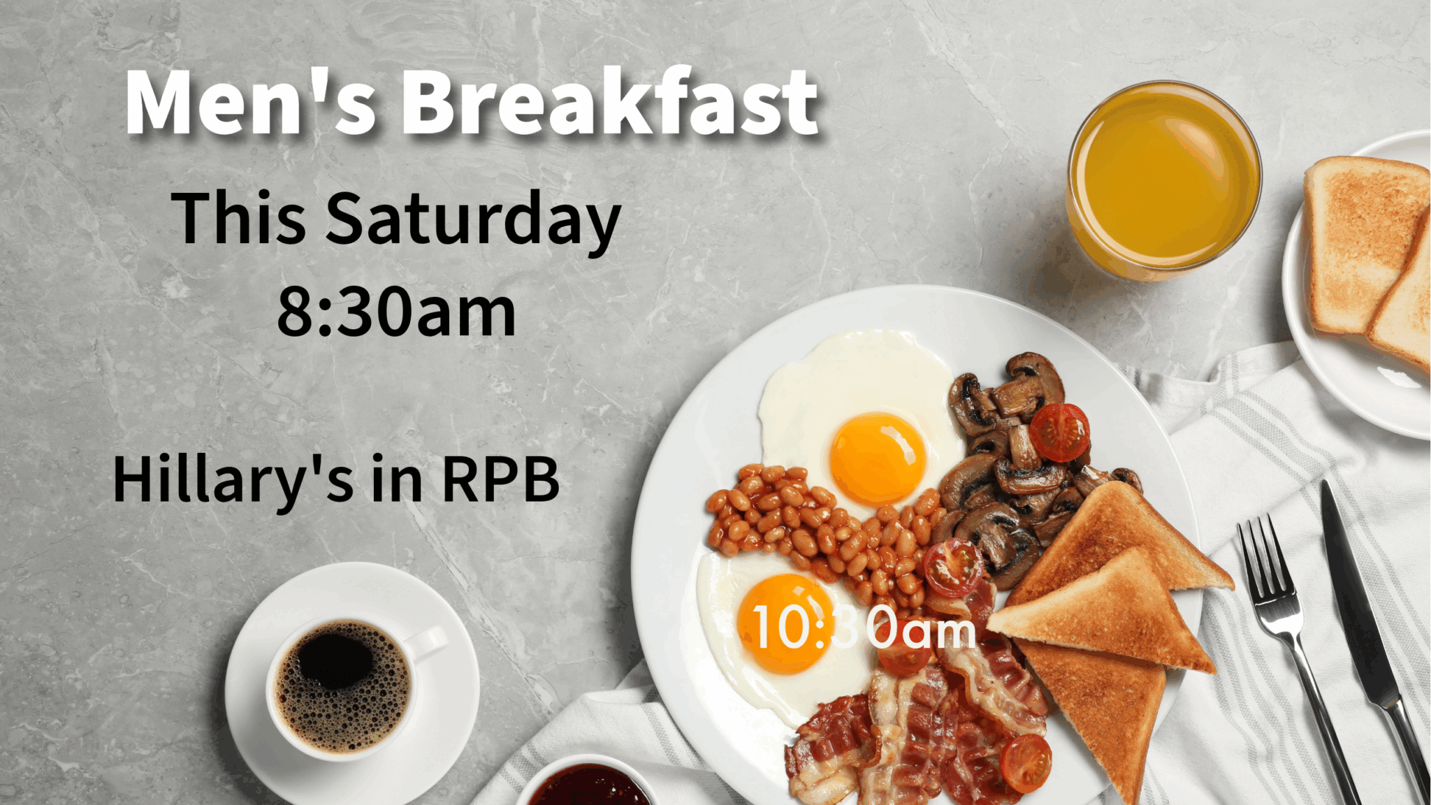 Men's Breakfast Email